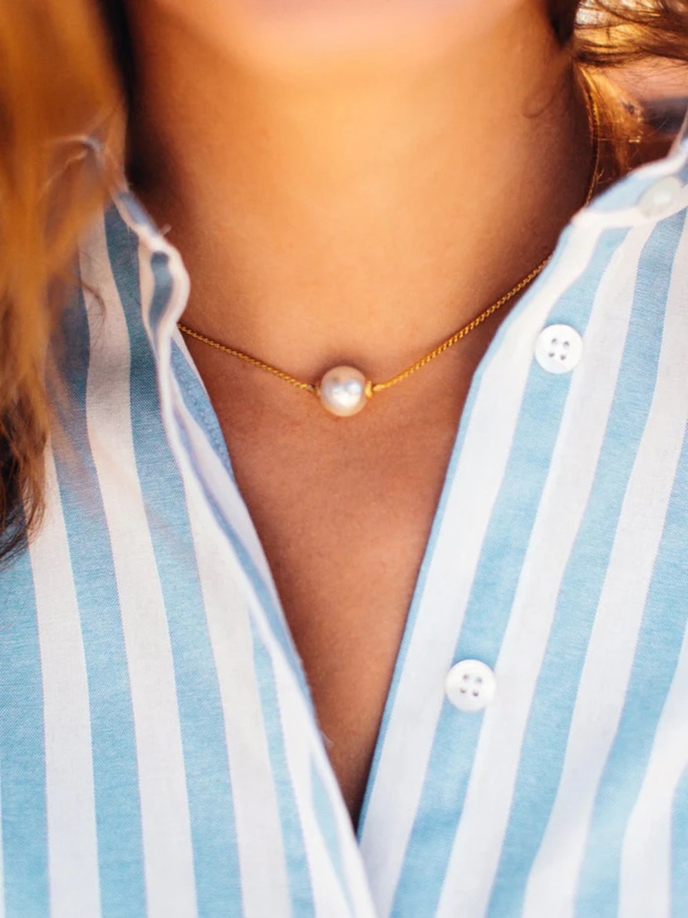 Kiel James Patrick KJP Simply Pearlfect Gold Collar Pearl Necklace Choker